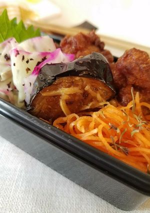 お弁当に！ナスの千切り生姜入りポン酢漬け-レシピのメイン写真
