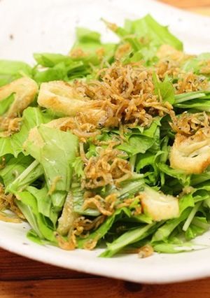カリカリじゃこと水菜のサラダ-レシピのメイン写真