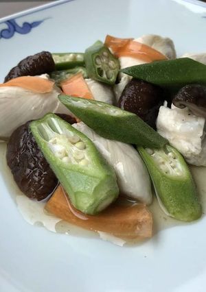 オクラと乾しいたけヌクマムの香り-レシピのメイン写真