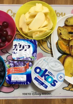 果物と焼き芋と焼きかぼちゃのバイキング-レシピのメイン写真