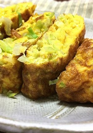 キャベツいっぱいのだし巻き卵-レシピのメイン写真