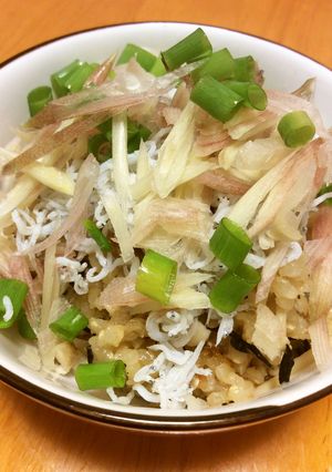 茗荷とシラスの玄米ご飯-レシピのメイン写真