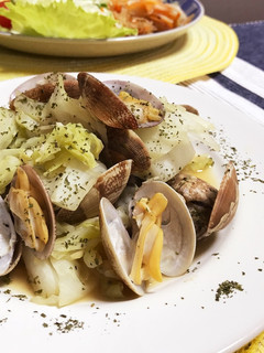 すぐ出来る!!アサリとキャベツの酒蒸し♪-レシピのメイン写真