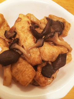 霜降りひらたけと油揚げのバター醤油炒め-レシピのメイン写真