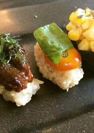 焼き茄子と八丁味噌の重陽寿司-レシピのメイン写真