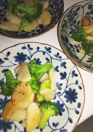 山芋とブロッコリーのバターめんつゆ-レシピのメイン写真