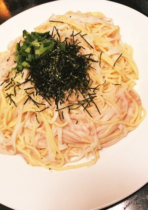 糖質ゼロ麺でロカボ明太パスタ-レシピのメイン写真