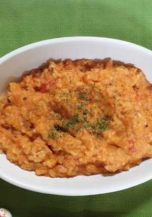 絶品簡単！炊飯器でトマトチーズリゾット！-レシピのメイン写真