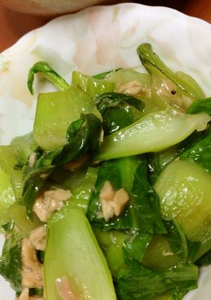 青梗菜とツナの炒め物-レシピのメイン写真