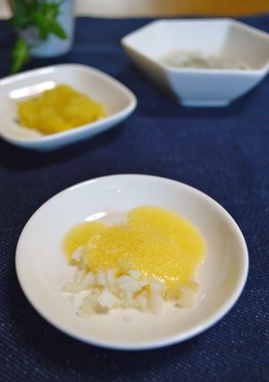 離乳食*中期『白身魚の黄身あんかけ』-レシピのメイン写真
