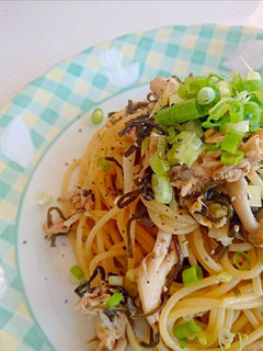 ツナと葱の塩こんぶパスタ-レシピのメイン写真