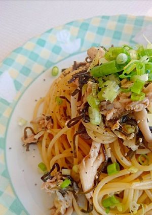 ツナと葱の塩こんぶパスタ-レシピのメイン写真