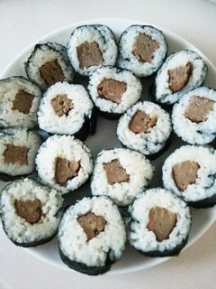 マルシンハンバーグでのり巻き♪-レシピのメイン写真