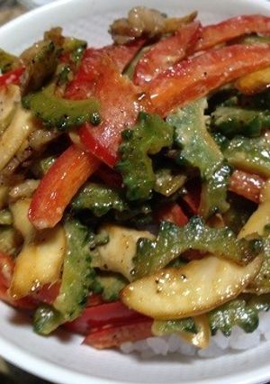 【減塩・低蛋白】ゴーヤチャンプルー丼-レシピのメイン写真