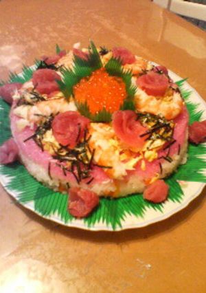 お寿司ＤＥケーキ-レシピのメイン写真