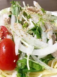 お好みの味で☆温冷しゃぶパスタ-レシピのメイン写真
