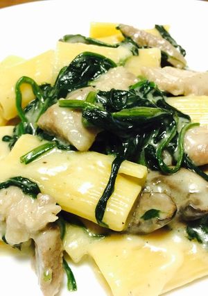 豚肉とほうれん草のクリームパスタ-レシピのメイン写真