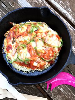 スキレット de そうめんピザ-レシピのメイン写真