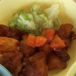 揚げ鶏肉のオーロラソース和え