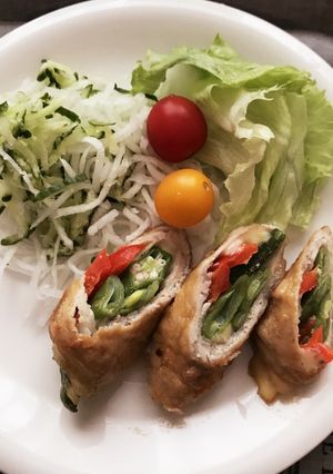 子どももパクパク♡ 夏野菜の肉巻きロール-レシピのメイン写真