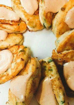 紫蘇入り鳥むね肉つくねの梅マヨのせ-レシピのメイン写真