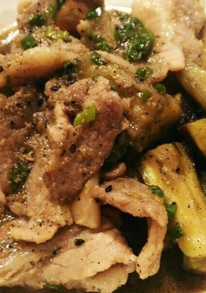 定番+α豚バラ肉とナスの炒め-レシピのメイン写真