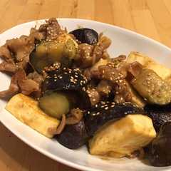 รูปของ 豆腐となすの豚味噌炒め