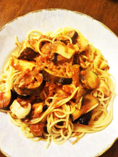 茄子とエリンギのトマトパスタ-レシピのメイン写真