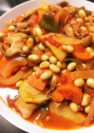 簡単！野菜たっぷりトマト煮-レシピのメイン写真