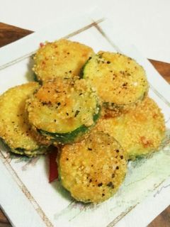 ズッキーニのおつまみチーズフライ-レシピのメイン写真