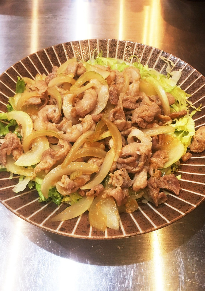簡単失敗なし！豚肉とレタスの生姜焼き-レシピのメイン写真