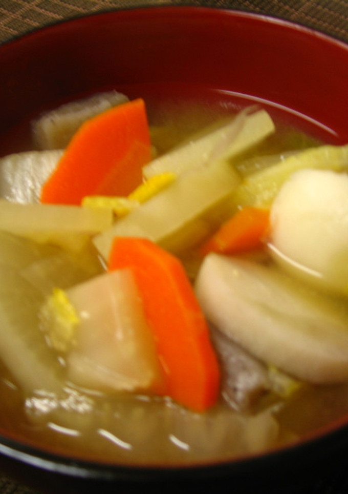白菜と根野菜の味噌汁-レシピのメイン写真