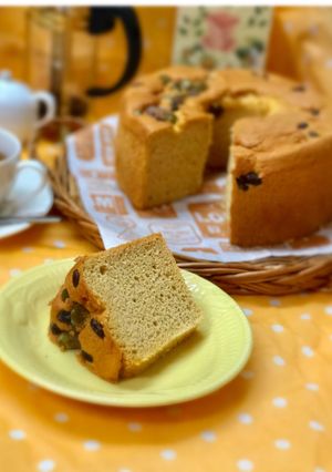 甘納豆ときな粉のシフォンケーキ-レシピのメイン写真