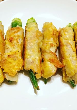 オクラのチーズピカタ豚肉巻き-レシピのメイン写真