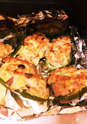 ピーマンの肉詰めボリューム満点うまうま-レシピのメイン写真