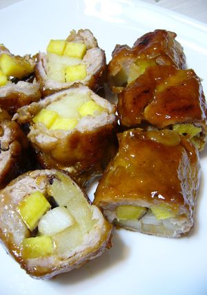 りんご酢で豚巻きさっぱり煮：レオン亭-レシピのメイン写真