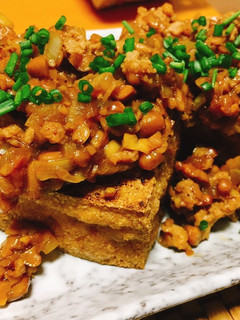 カリカリ厚揚げの納豆肉そぼろがけ-レシピのメイン写真
