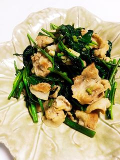 豚肉と空芯菜の山椒入り炒め-レシピのメイン写真