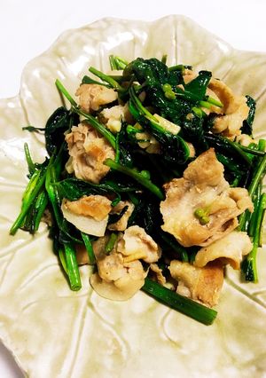 豚肉と空芯菜の山椒入り炒め-レシピのメイン写真
