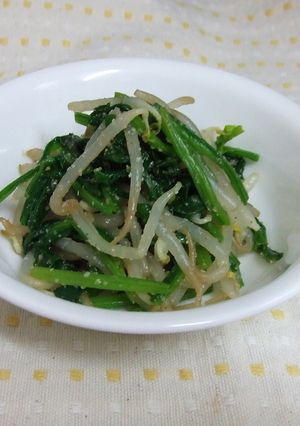 ほうれん草ともやしの簡単胡麻和え-レシピのメイン写真
