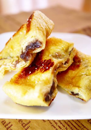 油揚げがサクッ！あんバター塩パン風おやつ-レシピのメイン写真