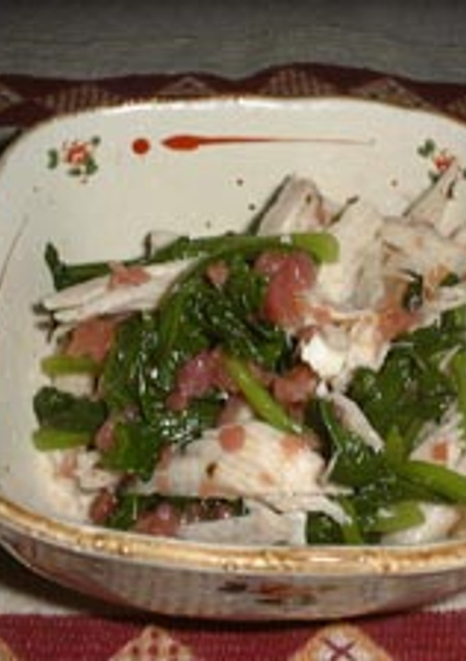 ほうれん草とササミの和風ドレッシング和え-レシピのメイン写真