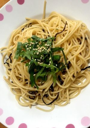 混ぜるだけ簡単塩昆布パスタ(´∀｀*)-レシピのメイン写真