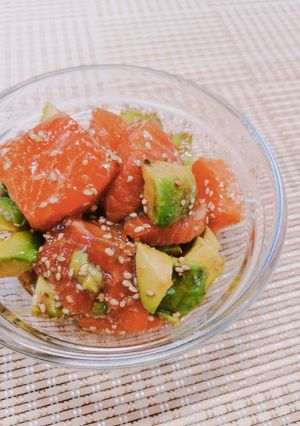 サーモンとアボカドの和風ユッケ✤丼にも♪-レシピのメイン写真
