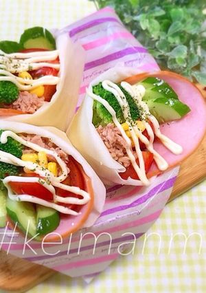 春巻きの皮でカップサラダ-レシピのメイン写真