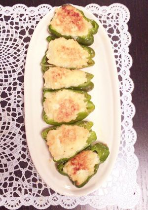 ピーマンの鱈詰め♡マヨネーズ焼き♪-レシピのメイン写真