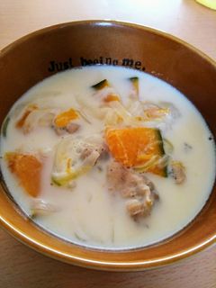 かぼちゃとチキンのミルクスープ-レシピのメイン写真