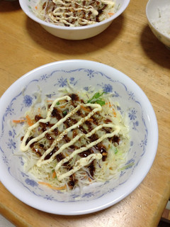キャベツサラダをお好み焼き風に食す-レシピのメイン写真