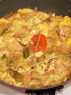 鍋・すき焼きアレンジ!余りで簡単卵とじ!-レシピのメイン写真