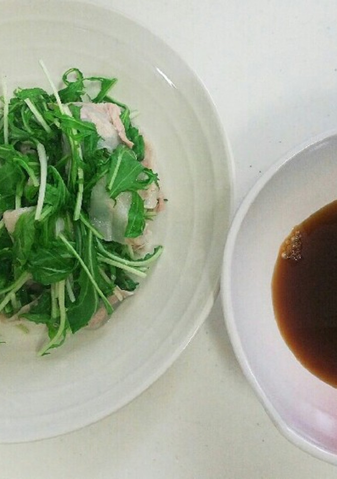 超絶かんたん!豚肉と水菜の重ね蒸し焼き-レシピのメイン写真